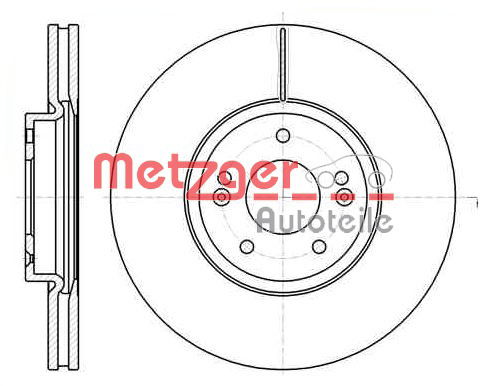 Bremsscheibe Hinterachse Metzger 6110210 von Metzger