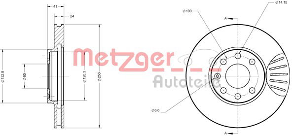 Bremsscheibe Vorderachse Metzger 6110031 von Metzger