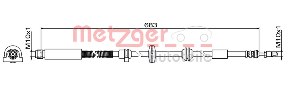 Bremsschlauch Vorderachse Metzger 4110949 von Metzger