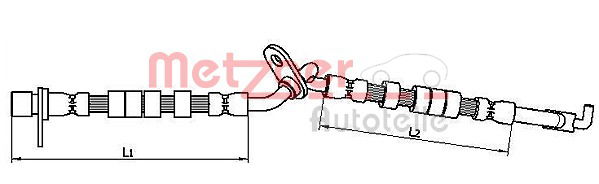 Bremsschlauch Vorderachse links Metzger 4110708 von Metzger