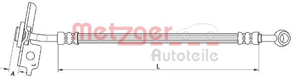 Bremsschlauch Vorderachse rechts Metzger 4111054 von Metzger