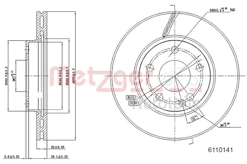 METZGER 6110141 Bremsscheibe von Metzger