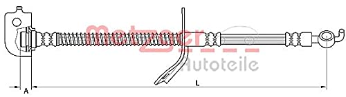 METZGER Bremsschlauch, 4110736 von Metzger