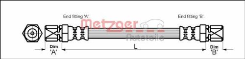 METZGER Bremsschlauch, 4112813 von Metzger