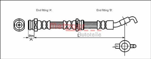 METZGER Bremsschlauch, 4113326 von Metzger