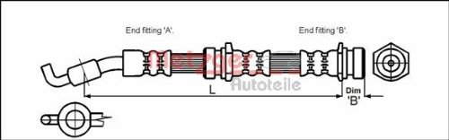 METZGER Bremsschlauch, 4114061 von Metzger