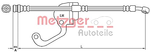 METZGER Bremsschlauch, 4116228 von Metzger