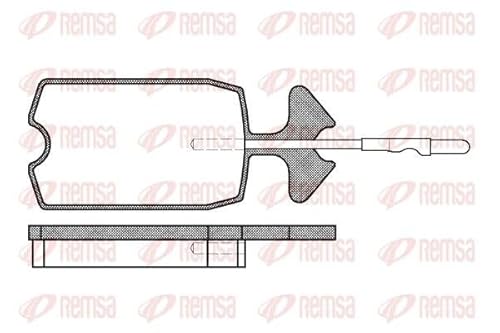 Metzger 0034.04 REMSA Bremsbelagsatz, Scheibenbremse - (4-teilig) von Metzger