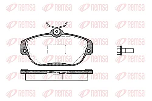 Metzger 0368.10 REMSA Bremsbelagsatz, Scheibenbremse - (4-teilig) von Metzger