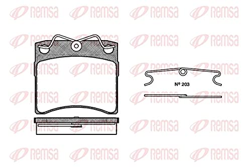 Metzger 0385.00 REMSA Bremsbelagsatz, Scheibenbremse - (4-teilig) von Metzger