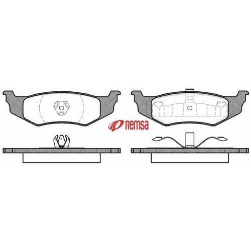 Metzger 0482.00 REMSA Bremsbelagsatz, Scheibenbremse - (4-teilig) von Metzger