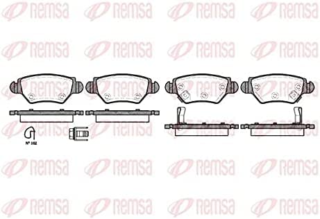 Metzger 0685.22 REMSA Bremsbelagsatz, Scheibenbremse - (4-teilig) von Metzger