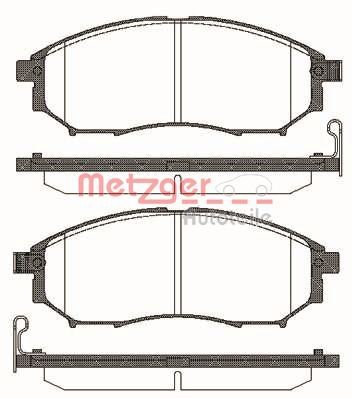 Metzger 0852.14 REMSA Bremsbelagsatz, Scheibenbremse - (4-teilig) von Metzger