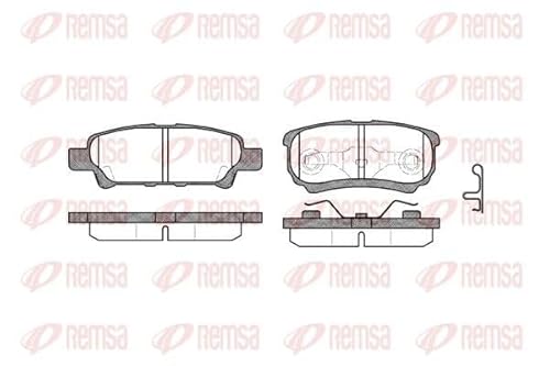 Metzger 1051.02 REMSA Bremsbelagsatz, Scheibenbremse - (4-teilig) von Metzger