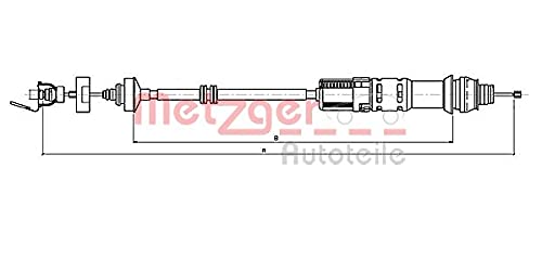 Metzger 11.2199 COFLE Seilzug, Kupplungsbetätigung von Metzger