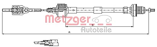 Metzger 11.2533 COFLE Seilzug, Kupplungsbetätigung von Metzger