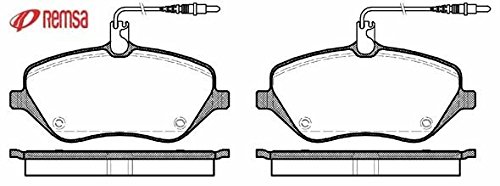 Metzger 1101.04 REMSA Bremsbelagsatz, Scheibenbremse - (4-teilig) von Metzger