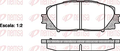 Metzger 1224.00 REMSA Bremsbelagsatz, Scheibenbremse - (4-teilig) von Metzger