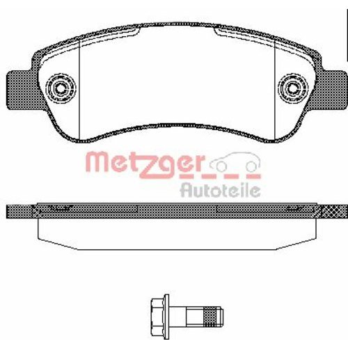 Metzger 1238.00 REMSA Bremsbelagsatz, Scheibenbremse - (4-teilig) von Metzger