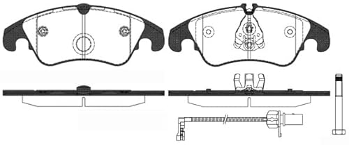 Metzger 1304.31 REMSA Bremsbelagsatz, Scheibenbremse - (4-teilig) von Metzger