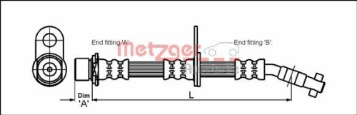 Metzger 4112167 Bremsschlauch von Metzger