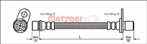 Metzger 4112180 Bremsschlauch von Metzger