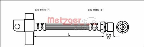 Metzger 4112508 Bremsschlauch von Metzger