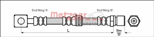 Metzger 4112814 Bremsschlauch von Metzger