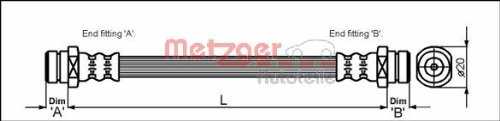 Metzger 4113312 Bremsschlauch von Metzger