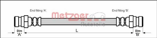 Metzger 4118427 Bremsschlauch von Metzger