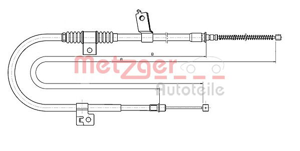 Seilzug, Feststellbremse Metzger 17.2291 von Metzger