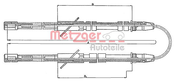 Seilzug, Feststellbremse hinten Metzger 10.562 von Metzger