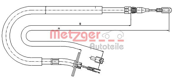 Seilzug, Feststellbremse hinten links Metzger 10.9875 von Metzger