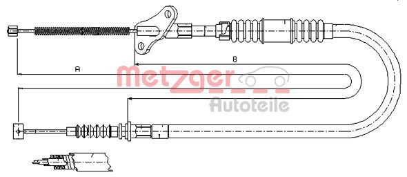 Seilzug, Feststellbremse hinten rechts Metzger 17.2720 von Metzger