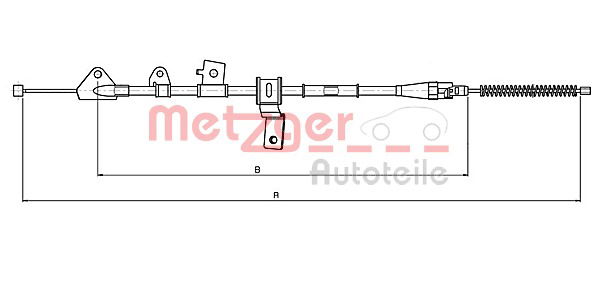 Seilzug, Feststellbremse hinten rechts Metzger 17.5069 von Metzger