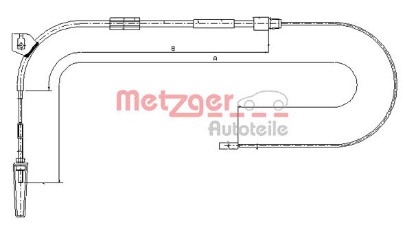 Seilzug, Feststellbremse vorne Metzger 10.9330 von Metzger