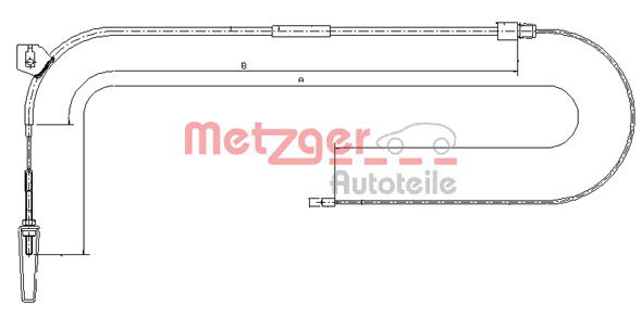 Seilzug, Feststellbremse vorne Metzger 10.9331 von Metzger