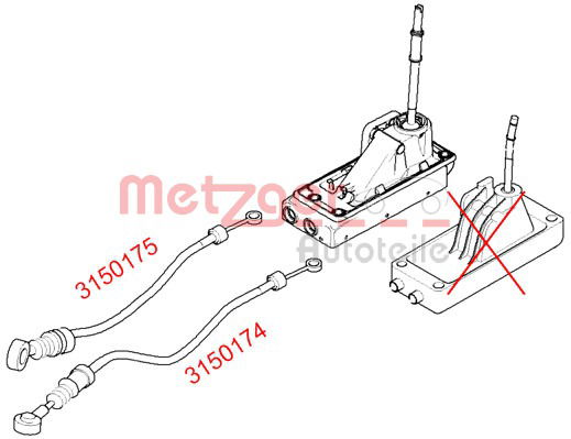 Seilzug, Schaltgetriebe Metzger 3150174 von Metzger