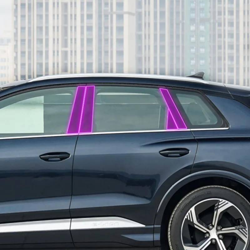 Auto-Außenkarosseriefolie, B C, Fenstersäule, Kratzschutz, Membran, TPU, PPF-Folie, Zubehör, für Audi Q4 e-tron 2022–2023 (transparent) von Meuoada