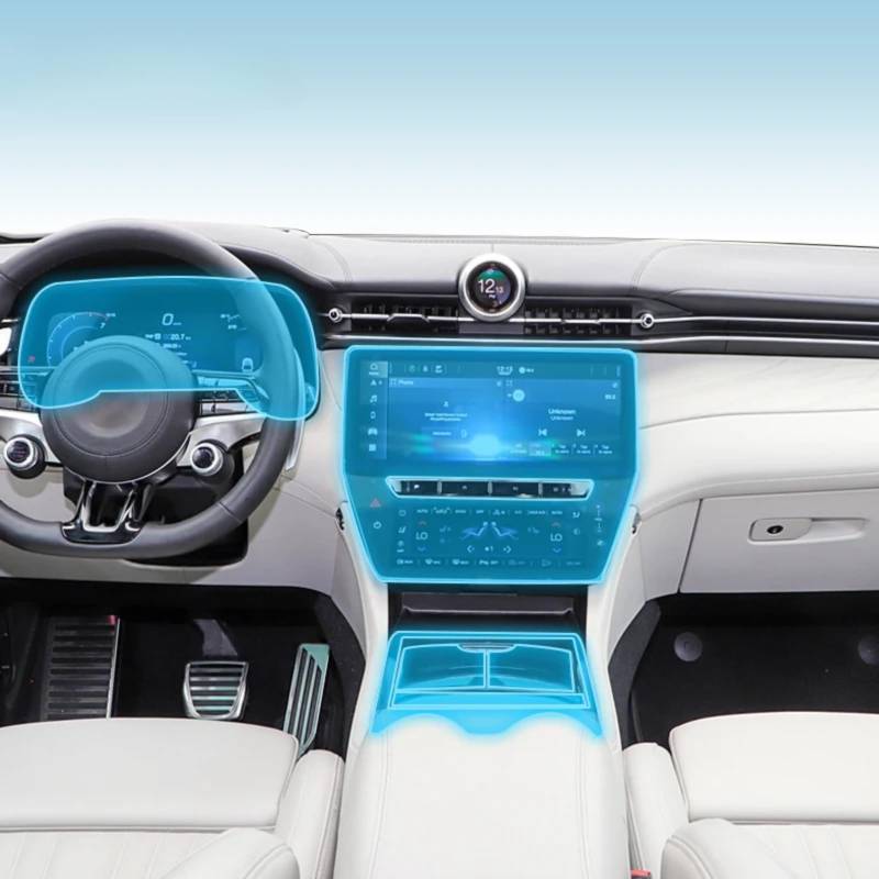 Auto Interieur Mittelkonsole Transparent TPU PPF Schutzfolie Anti-Kratzer Reparaturfolie Zubehör für Maserati Grecale 2023-2025 (Stil für Linkslenker) von Meuoada