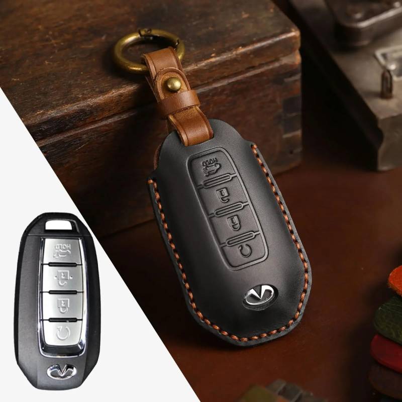 Auto Smart Key Cover Case Zubehör für schlüssellose Fernbedienung für Nissan Juke Leaf Micra K12 Note Patrol Qashqai j11 j10 tiida Versa x-Trail xtrail x Trail t32 Infiniti (D Schwarz) von Meuoada