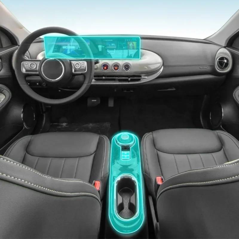 Meuoada Auto Innenraum Mittelkonsole Transparent TPU PPF Schutzfolie Anti-Kratzer Reparaturfolie Zubehör für SGMW WuLing BENKO 2023-2024 (GPS Navigation) von Meuoada