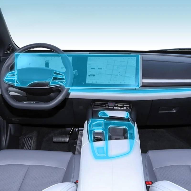 Meuoada Auto Interieur Mittelkonsole Transparent TPU PPF Schutzfolie Anti-Kratzer Reparaturfolie Zubehör für Changan UNI-T 2024-2025 (Stil A) von Meuoada