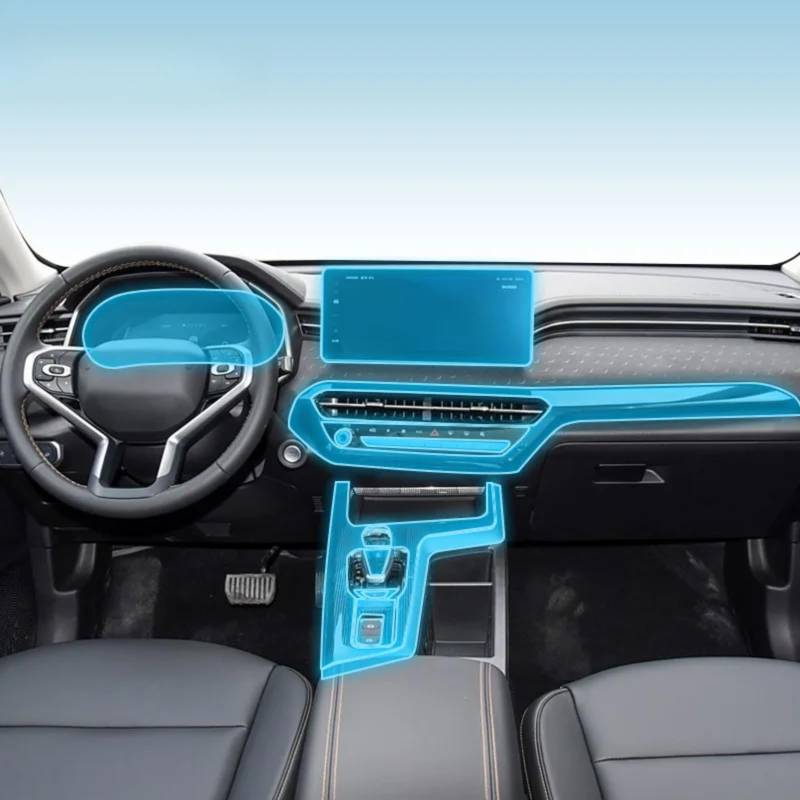 Meuoada Auto Interieur Mittelkonsole Transparent TPU PPF Schutzfolie Anti-Kratzer Reparaturfolie Zubehör für Haval Tiger 2022-2023 (Stil B) von Meuoada