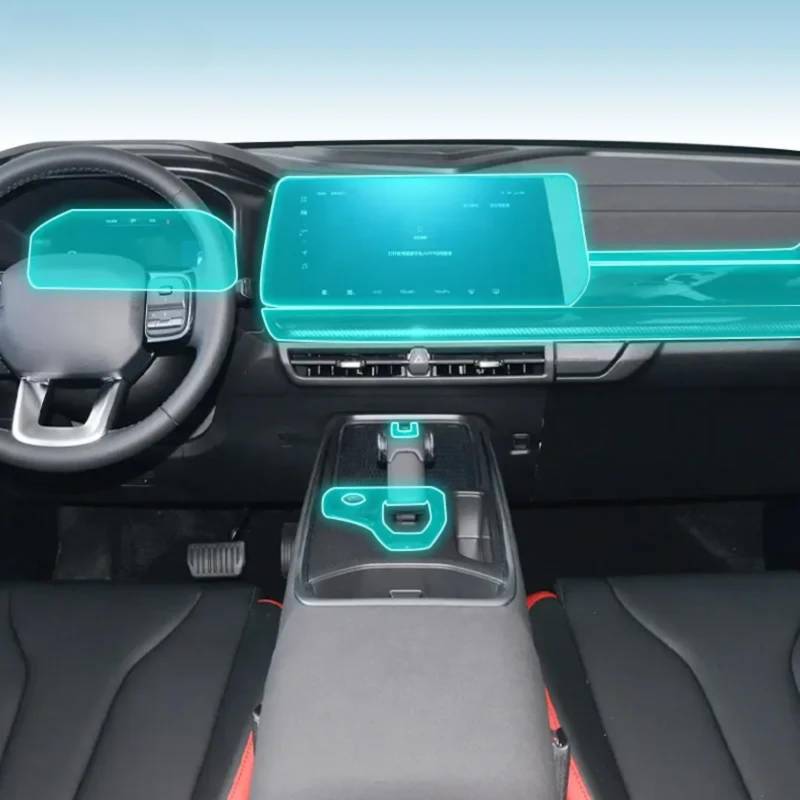 Meuoada Auto Interieur Mittelkonsole Transparent TPU PPF Schutzfolie Anti-Kratzer Reparaturfolie Zubehör für Haval X God 2023-2024 (Stil A) von Meuoada