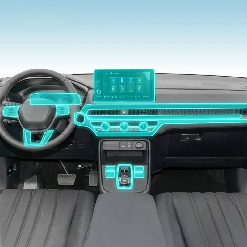 Meuoada Auto Interieur Mittelkonsole Transparent TPU PPF Schutzfolie Anti-Kratzer Reparaturfolie Zubehör für Honda Breeze 2023 (Stil C für Linkslenker) von Meuoada