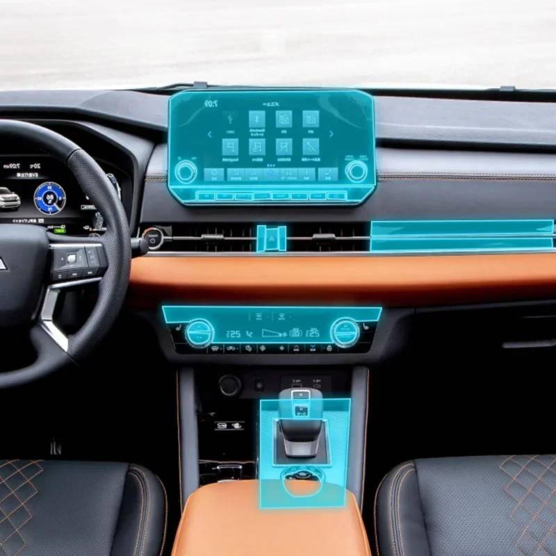 Meuoada Auto Interieur Mittelkonsole Transparent TPU PPF Schutzfolie Anti-Kratzer Reparaturfolie Zubehör für Mitsubishi Outlander 2022-2023 (Stil D für RHD) von Meuoada