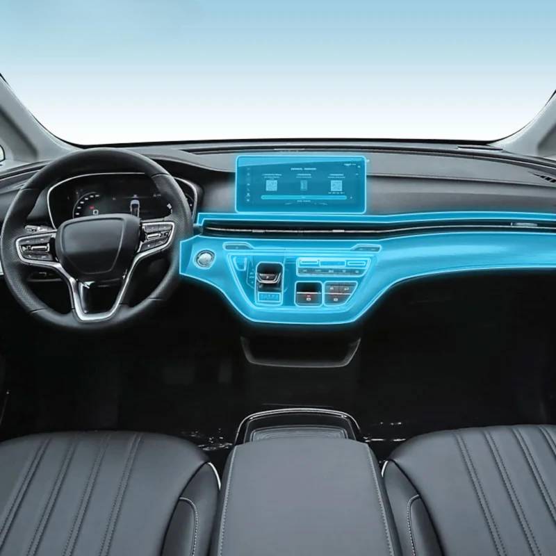 Meuoada Auto Interieur Mittelkonsole Transparent TPU PPF Schutzfolie Anti-Kratzer Reparaturfolie Zubehör für Roewe iMAX8 2024-2025 (Stil für Linkslenker) von Meuoada