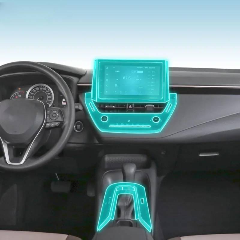 Meuoada Auto Interieur Mittelkonsole Transparent TPU PPF Schutzfolie Anti-Kratzer Reparaturfolie Zubehör für Toyota Corolla 22-2024 (Stil B) von Meuoada