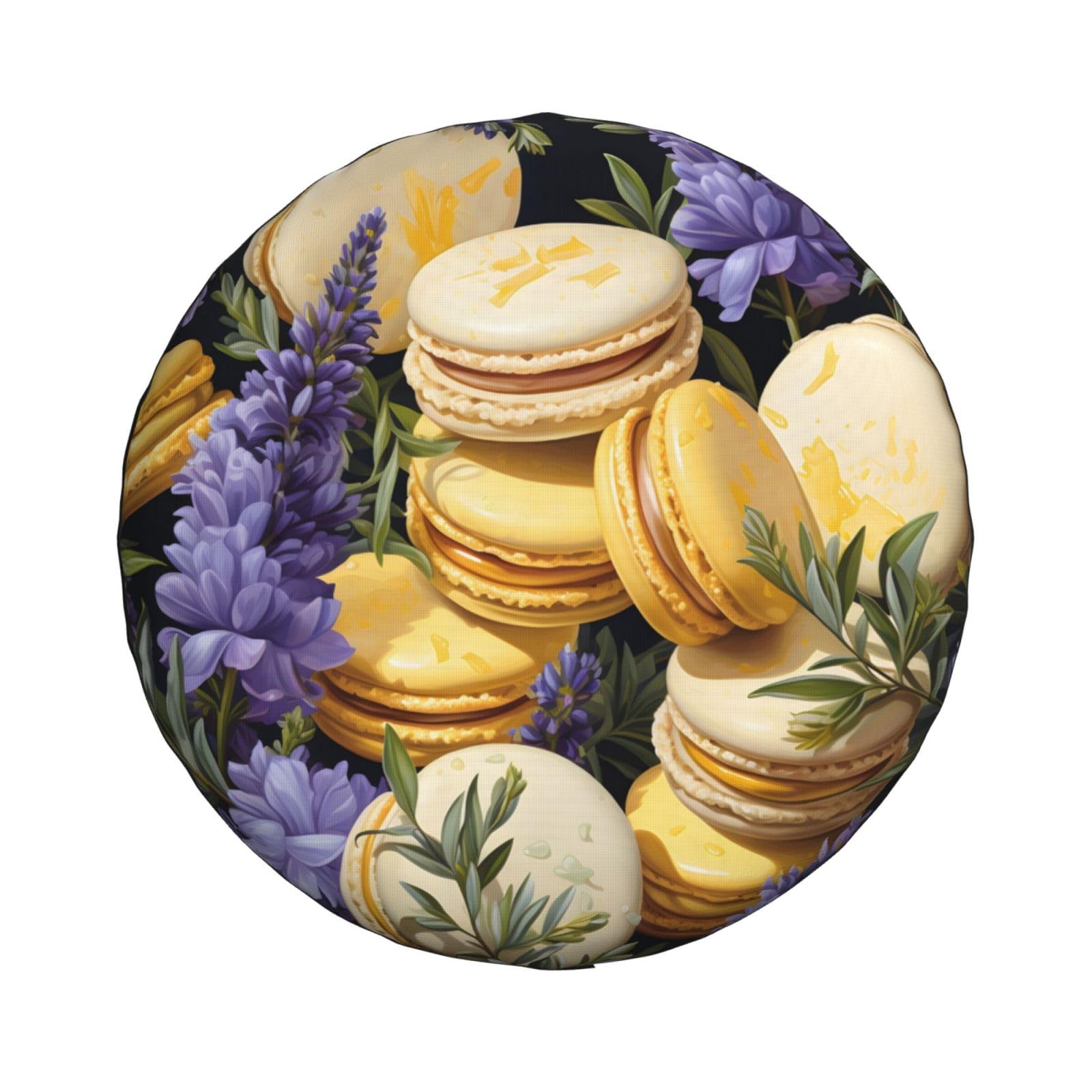 Mexpekil Ersatzreifenabdeckung, Macarons, violett, Lavendel, Universal-Reifen-Radschutz für Jeep, SUV, Wohnmobil, Reise, Anhänger, Wohnmobil, LKW, 38,1 cm (15 Zoll), wetterfest von Mexpekil